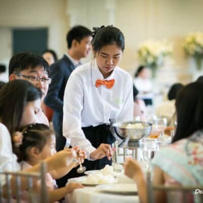 งานแต่งงาน ที่ วิลล่าเดอบัวจัดเลี้ยงงานแต่งโต๊ะไทย